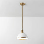 Matte white pendant light island pendant lights fixture with matte brass accents