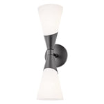 Modern black sconce light industrial glass wall light fixture
