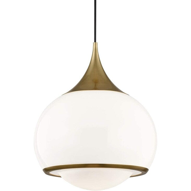Modern brass pendant light fixtures globe glass hanging light