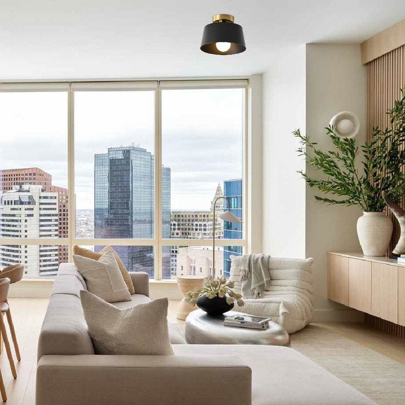 Modern ceiling lighting black flush mount light metal hallway lighting