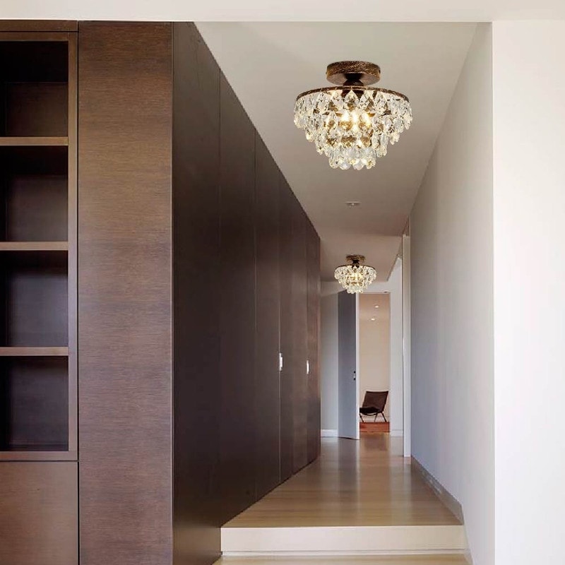 Modern crystal lights bronze chandelier lights metal ceiling light