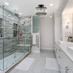 Modern light fixture black Crystal lights metal,glass ceiling light