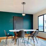 Modern pendant light black hangable light metal, crystal island lights