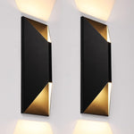Pack of 2 porch light black wall light metal patio light