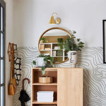 Set of 2 wall lights gold light fixture metal sconce lights