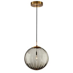 Smoke Gray farmhouse kitchen light fixtures Glass pendant light Single Globe Chandelier