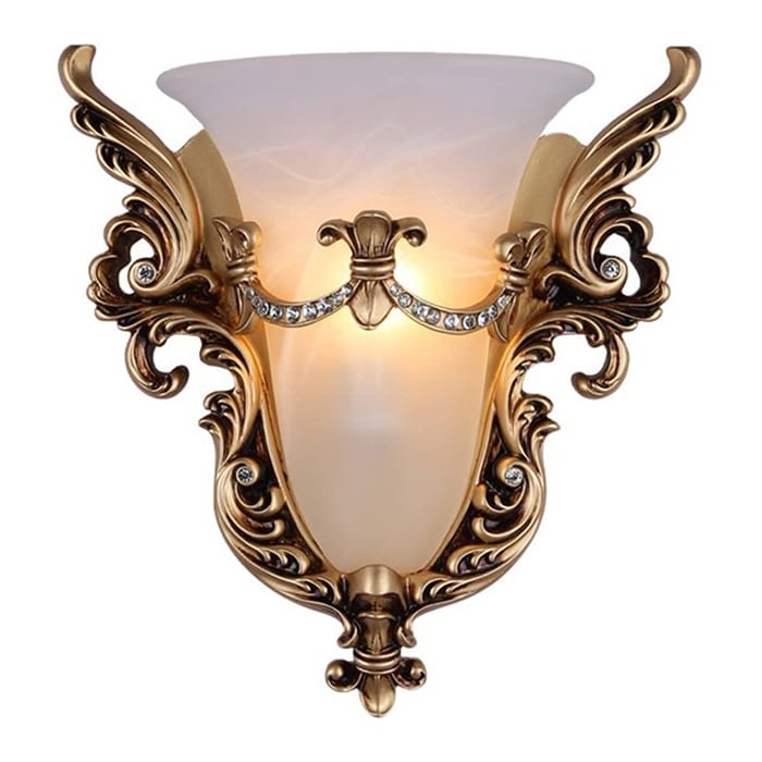 Unique sconce light gold wall lighting glass bedroom lights
