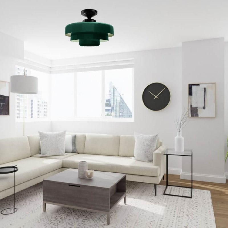 Vintage ceiling lights green pendant lights metal hallway lights