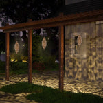 Waterproof hanging light gold garden light metal solar lights