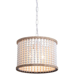 Wood Beaded Chandelier Rust Kitchen Island Pendant Light