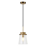 7.12 Inch Shade fixture Brass natural light Metal pendant light