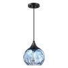 2 Pack light fixture blue glass chandeliers light Metal pendant light