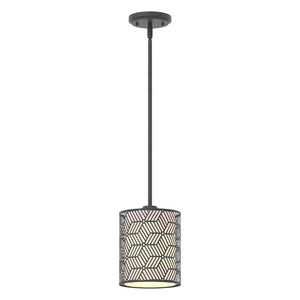 1-Light modern kitchen light matte black island light tc fabric and iron pendant light