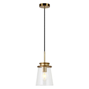7.12 Inch Shade fixture Brass natural light Metal pendant light