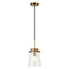 Modern pendant Light Brass fixture Light Glass shade Light