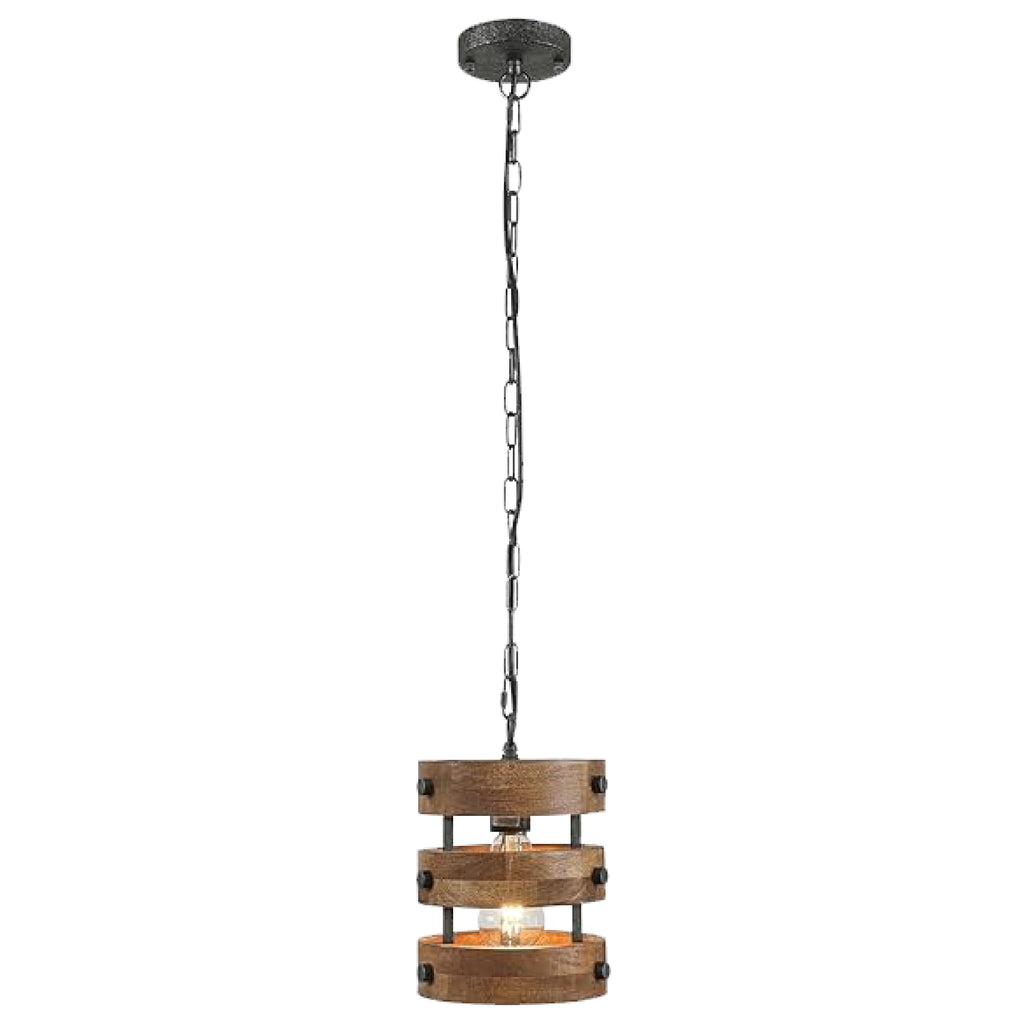 2 pack farmhouse light fixture wood kitchen light industrial metal pendant light