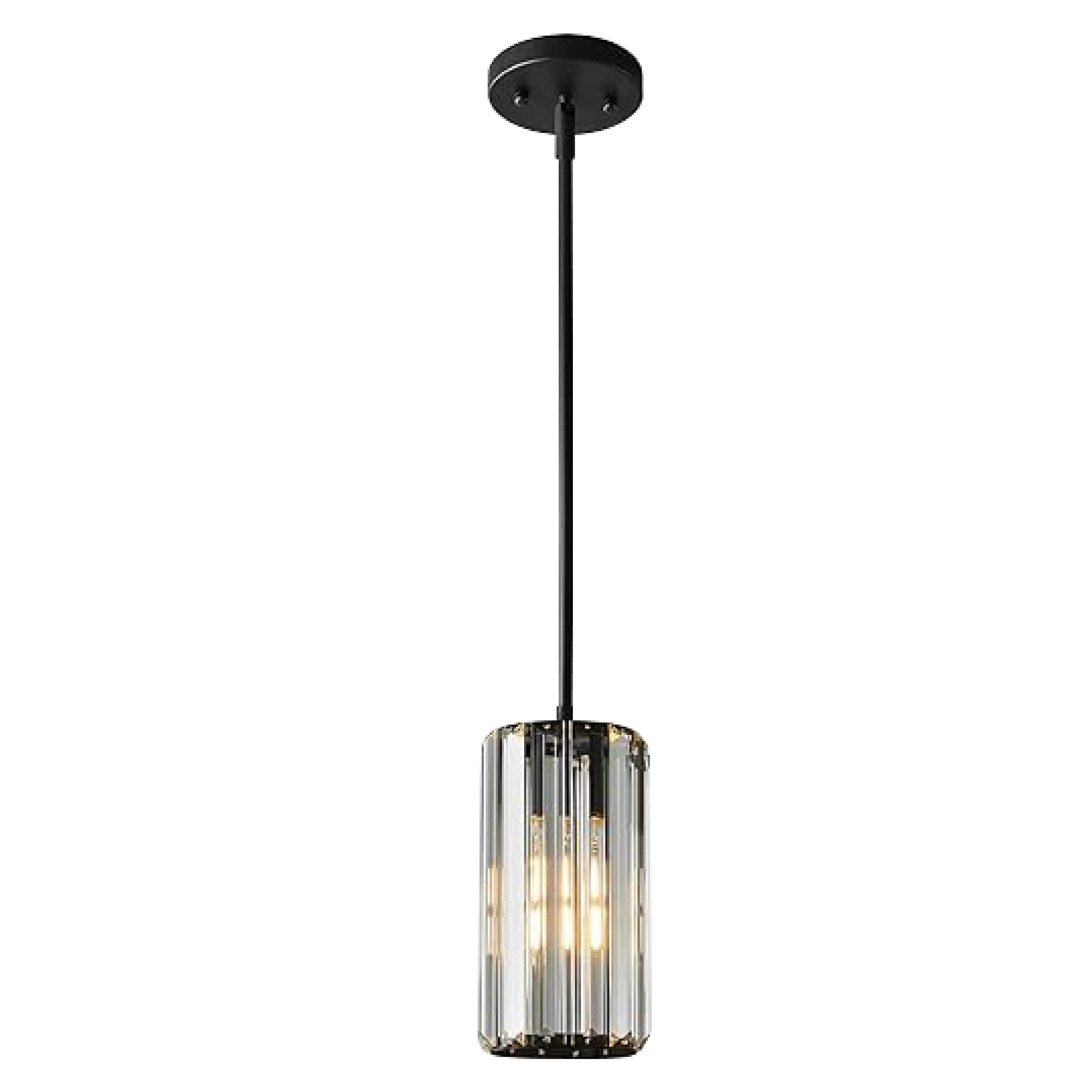 3-Pack kitchen pendant light  Black hanging lamp Crystal hanging light