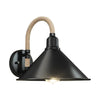 E26 Bulb industrial wall sconce lighting black wall mount light steel hemp rope kitchen light