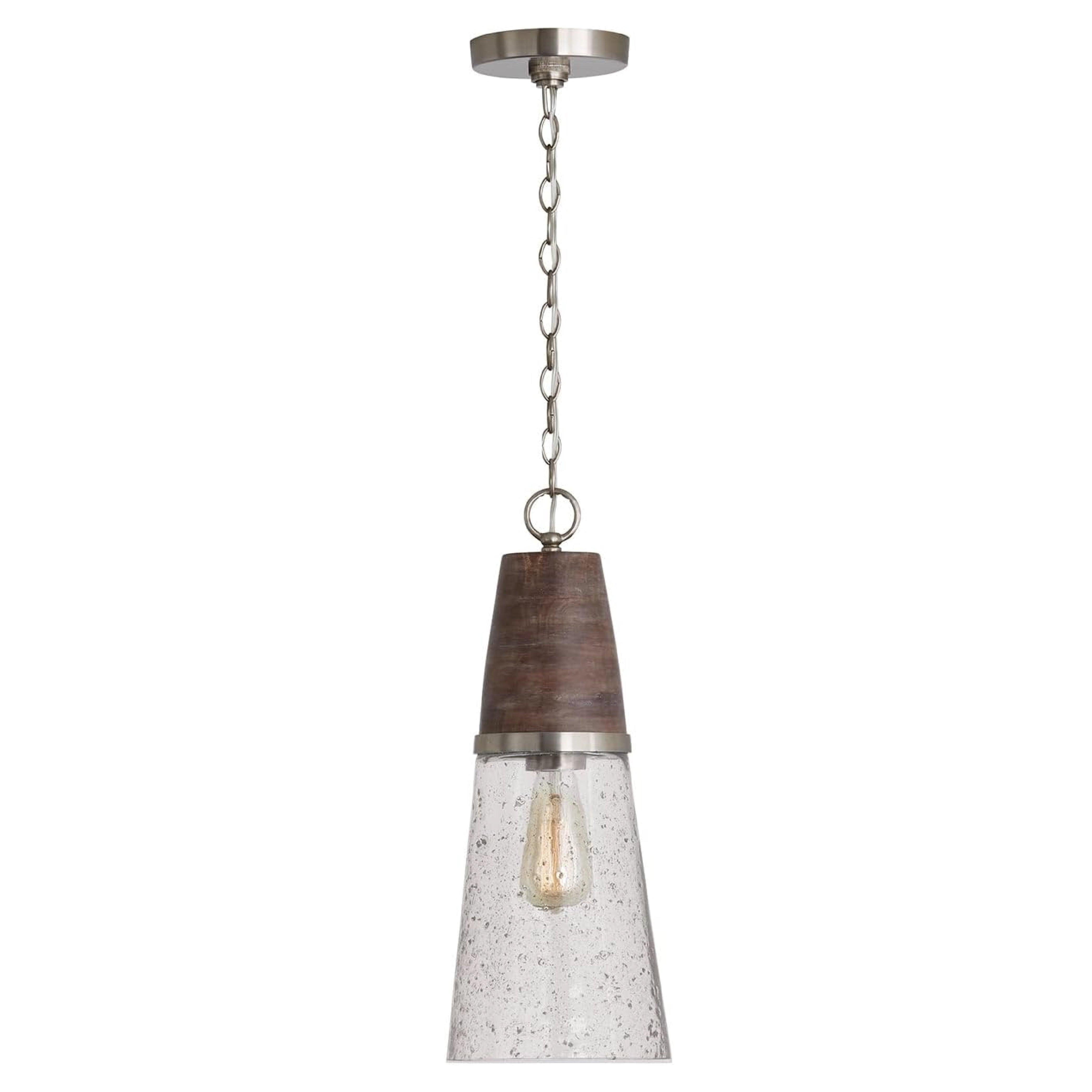 Industrial lighting fixture Black hanging light Glass pendant light