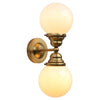 2 Lights industrial sconces light gold and cream wall lighting brass and glass wall vanity light