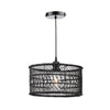 12.4 Inch led light Black light fixture Rattan kitchen light
