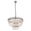 6-Light Contemporary crystal pendant lighting Bronze vintage chdelier light