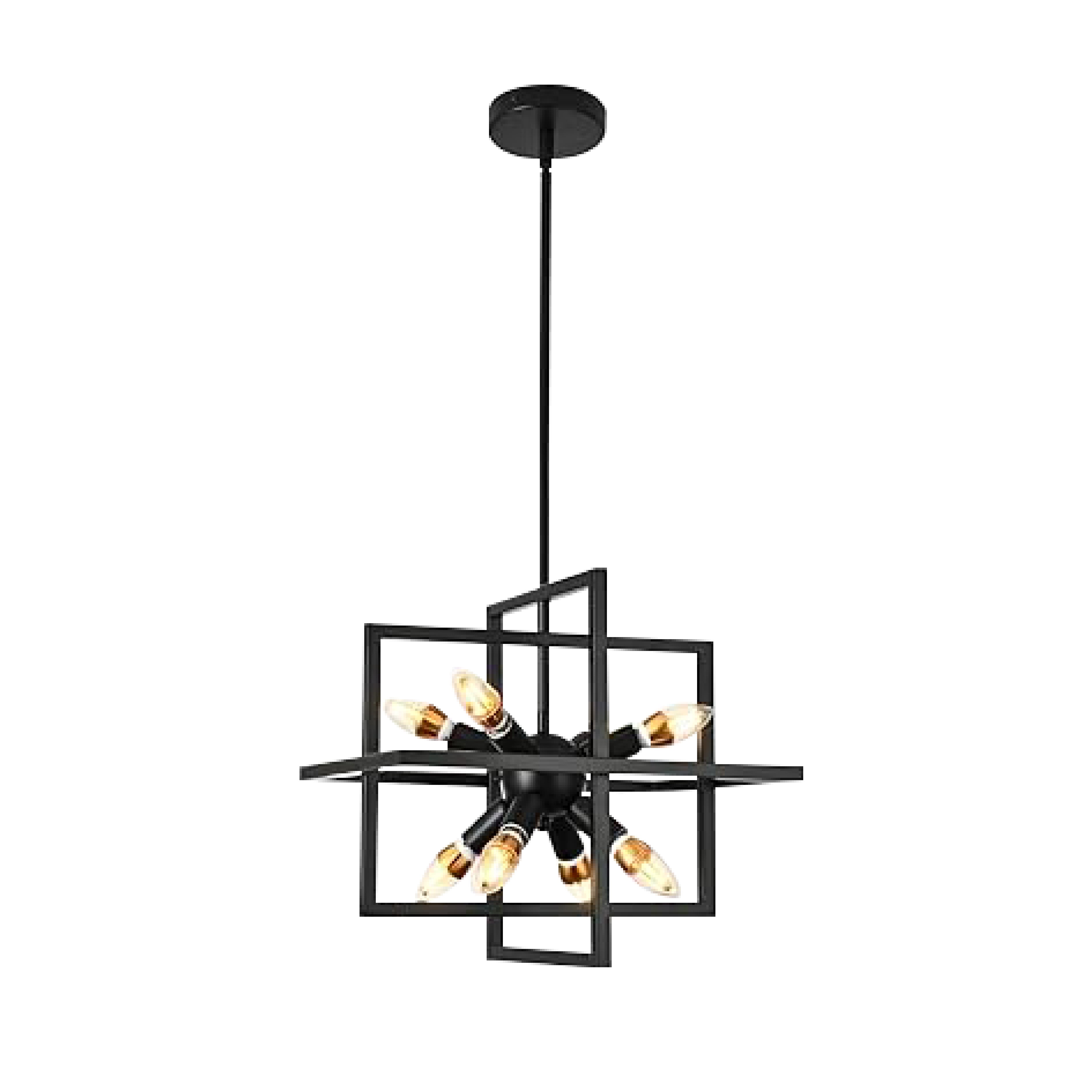 Modern chandelie light Black pendant light Metal hanging light