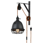1- Bulbs industrial wall kitchen light black light fixture iron sconce wall light
