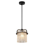 1 Light modern pendant lighting black and white fixtures lights iron and glass kitchen hanging light