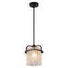 1 Light modern pendant lighting black and white fixtures lights iron and glass kitchen hanging light