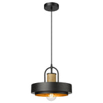 1-Light farmhouse kitchen island black pendant light lights rattan,hemp rope and metal hanging light