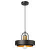 1-Light farmhouse kitchen island black pendant light lights rattan,hemp rope and metal hanging light