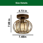 Modern bedroom ceiling fixtures bronze flush mount lamp metal ceiling light