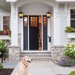 2 Pack solar lights black lantern lights acrylonitrile butadiene styrene wall light