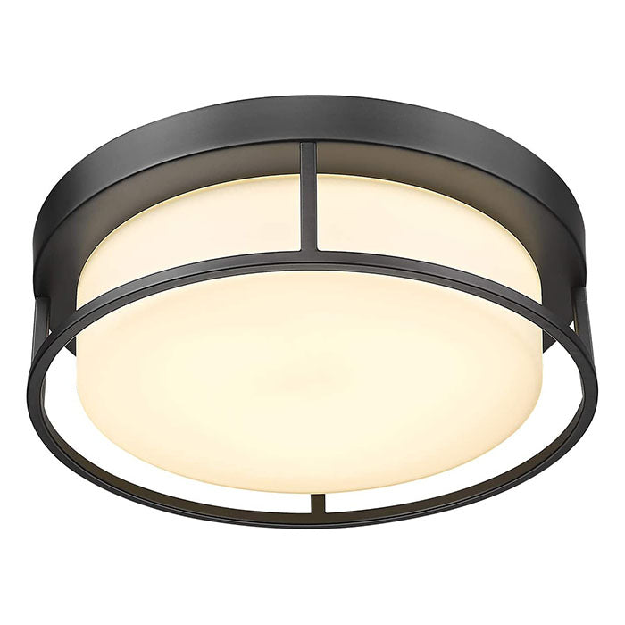 12 inch LED ceiling light black ceiling lamp with frosted glass shade