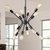 12 light modern pendant lighting vintage black sputnik chandelier