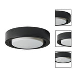 13 Inch flush light black ceiling lamp fixture glass, metal lights ceiling led