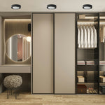 13 Inch flush light black ceiling lamp fixture glass, metal lights ceiling led