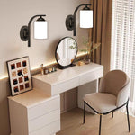 2 Pack light fixtures matte black wall lights ‎glass, metal bathroom sconces