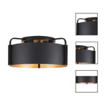 4 Light bulbs light black gold light fixture metal ceiling light