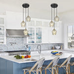 7 Inch hanging light cognac glass kitchen island lighting glass pendant lights