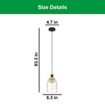 2 Pack bulb light black,gold  hanging light glass, metal pendant light