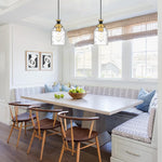 2 Pack bulb light black,gold  hanging light glass, metal pendant light