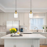 2 Pack bulb light black,gold  hanging light glass, metal pendant light