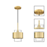 2 Pack light fixture black and gold kitchen lighting glass pendant light