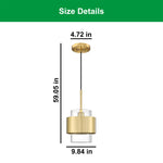 2 Pack light fixture black and gold kitchen lighting glass pendant light