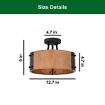 2 Light bulbs light rustic bronze light for kitchen metal ceiling light