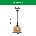 11.8 Inch bulb lights black lighting fixture glass pendant light