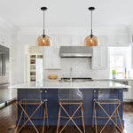 11.8 Inch bulb lights black lighting fixture glass pendant light