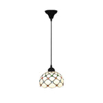 8 Inch bulb lights black Tiffany lamp metal pendant light